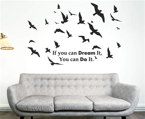 Wallstick Dream Quotes wallstickers (Vinyl 100 cm x 70 cm) : Amazon.in ...