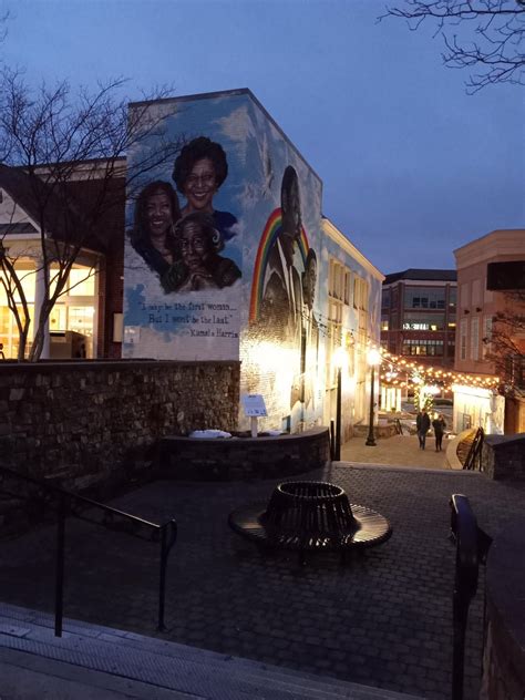 Mural painted on the building of Noah Webster Library at Blue Back ...