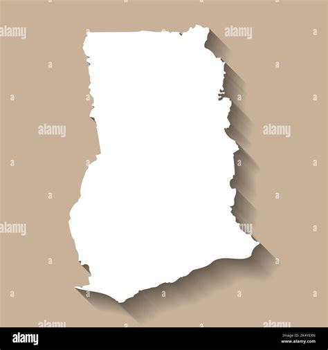 Ghana vector country map silhouette Stock Vector Image & Art - Alamy