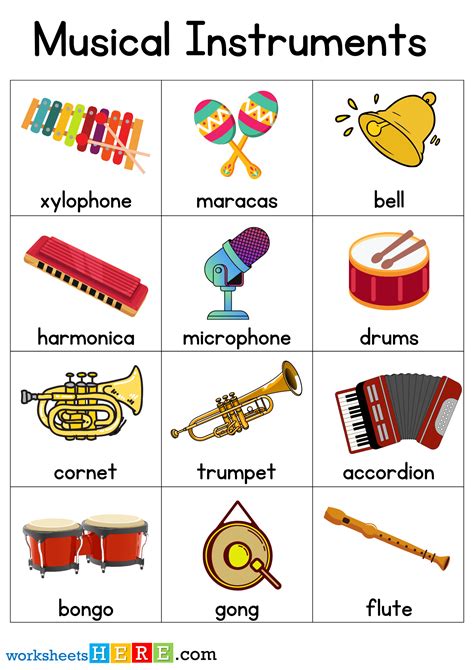 Musical Instruments with Names 的图像结果