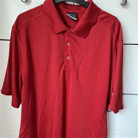 Mens red Nike dri fit golf polo shirt Size xl... - Depop