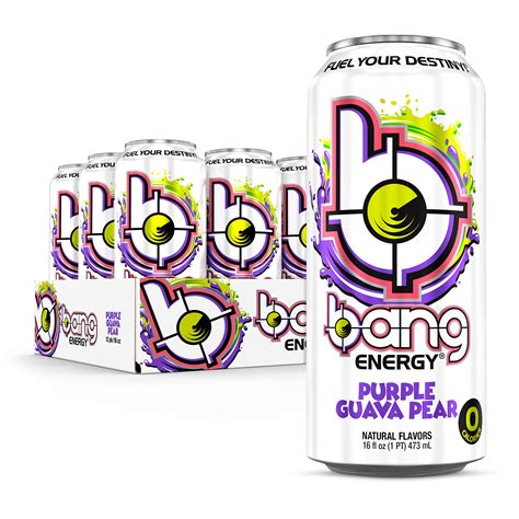 Buy Bang Energy Purple Guava Pear, Sugar-Free Energy Drink, 16-Ounce ...