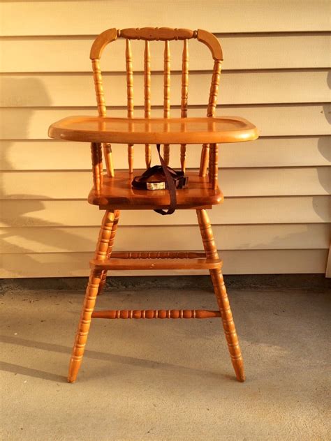 Vintage Wooden High Chair, Jenny Lind, Antique High Chair, Vintage High ...