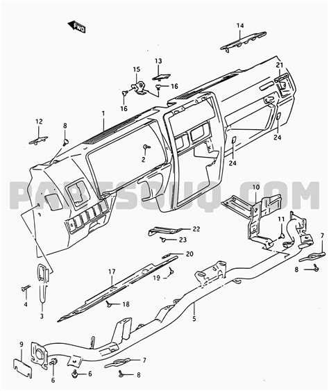 1988 Suzuki Samurai Parts Diagram and Identification Guide