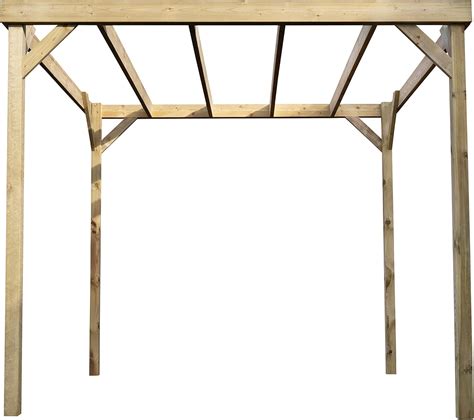 Buy Wooden Garden Box Pergola - Canopy Shade Gazebo (3.6m x 3.6m ...