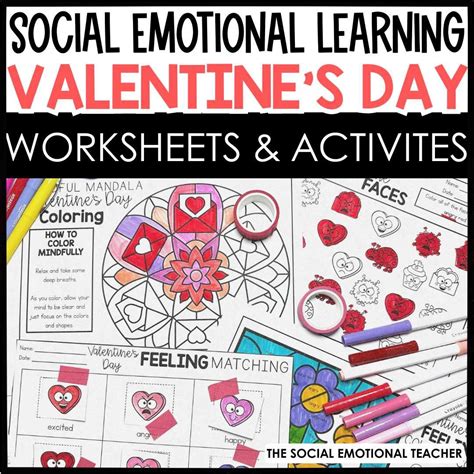 Valentine's Day Social Emotional Learning Activity Worksheets