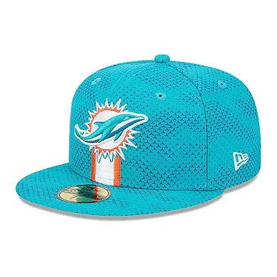Men's New Era Aqua Miami Dolphins 2024 Sideline 59FIFTY Fitted Hat