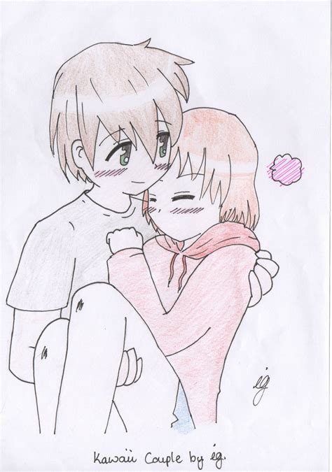 Cute Anime Couple Drawing at GetDrawings | Free download