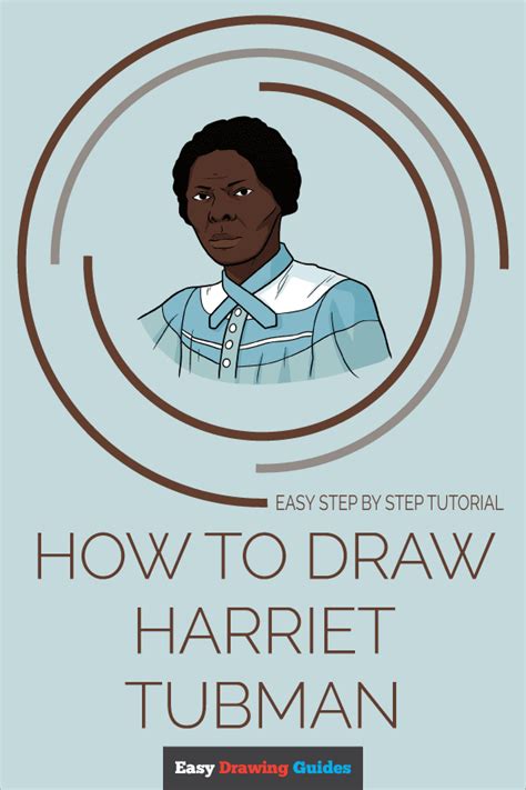 How to Draw Harriet Tubman - Really Easy Drawing Tutorial