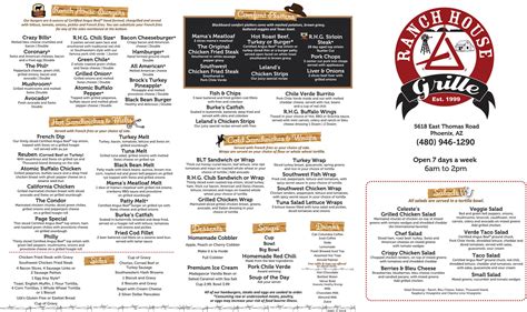Menu - Ranch House Grille