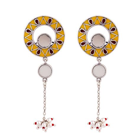 Rabaari Mirrored Tassel Earrings – VOYLLA