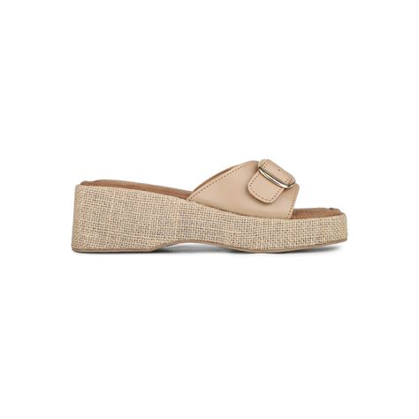 Buy Inc.5 Womens Beige Party Wear Square Toe Solid Wedges Heels Online