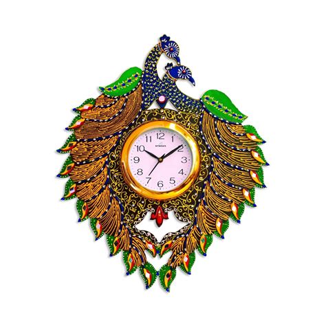 Peacock Shaped Wall Clock – Ritwikas
