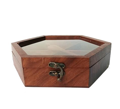 WuduCasa WOODEN SPICES BOX 5 BLOCK WITH SPOON TRANSPARENT FIBER LID ...