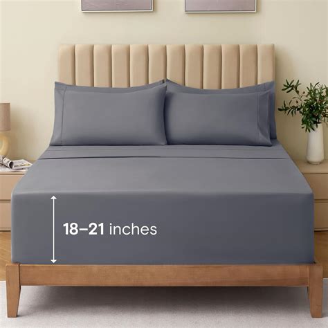Amazon.com: LuxClub 6 PC King Size Sheet Set Bed Sheets Deep Pockets 18 ...
