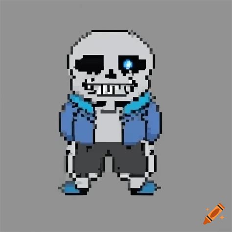 Pixel art of sans undertale on Craiyon