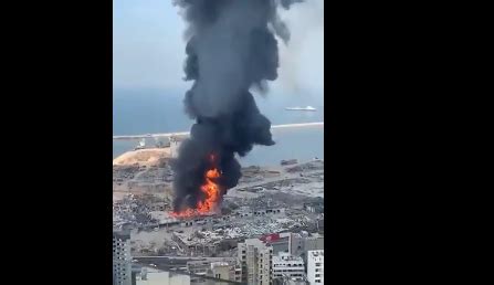 黎巴嫩贝鲁特港发生大火 起火原因不明_中国网
