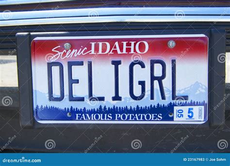 License Plate in Idaho editorial stock photo. Image of road - 23167983