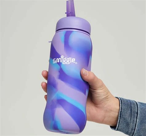 Smiggle Mirage Collection Bottles Silicon Purple 4Y+