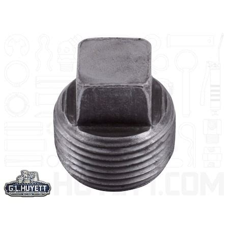 Huyett Pipe Plug, 3/4", Square Head, Low Carbon PP-0750A31-LCPL | Zoro