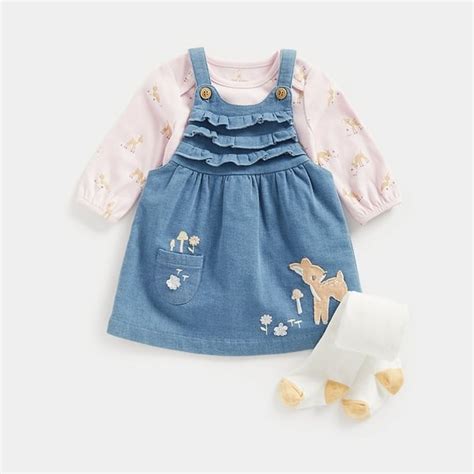 Buy Mothercare Full Sleeves Dungaree Set -Pack Of 3-Purple Online at ...