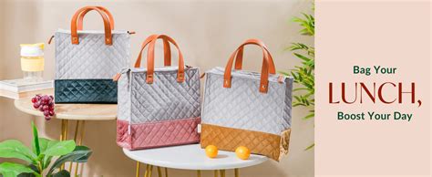 Nestasia Lunch Bag for Women Office Use - Stylish Velvet Quilted Tiffin ...