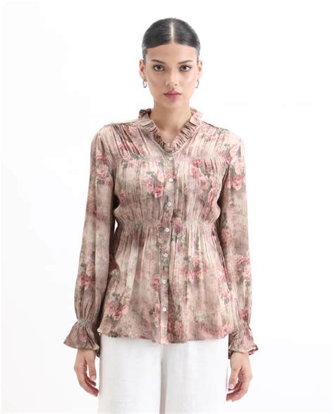 Rareism Women's Lihgf Multi Rayon Sweetheart Neck Floral Print Relaxed
