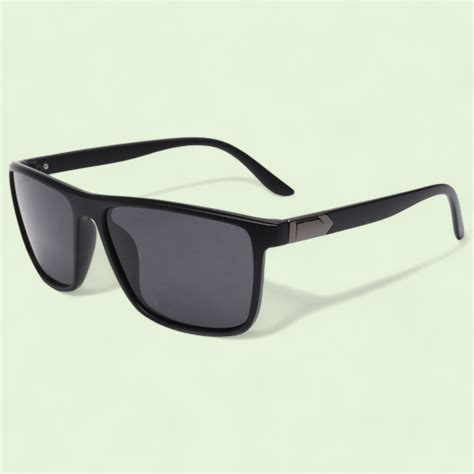 JUSTIN Men Square Black Polarization Sunglasses – Elegante' Eyewear