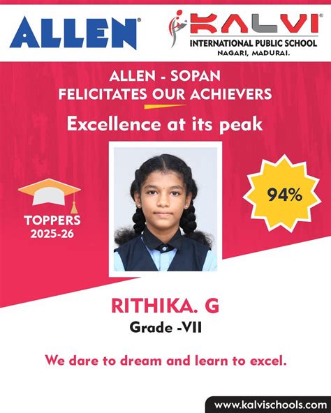 ALLEN SOPAN FELICIATES OUR ACHIEVERS - Excellence at its peak