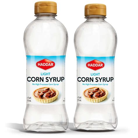 Haddar Light Corn Syrup 16oz (2 Pack) Made with Real Vanilla | No High ...