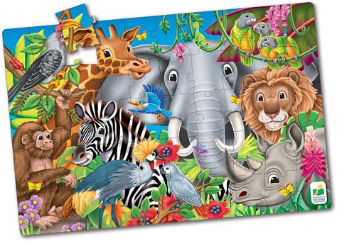 Amazon.com: The Learning Journey: Jumbo Floor Puzzles - Animals of The ...