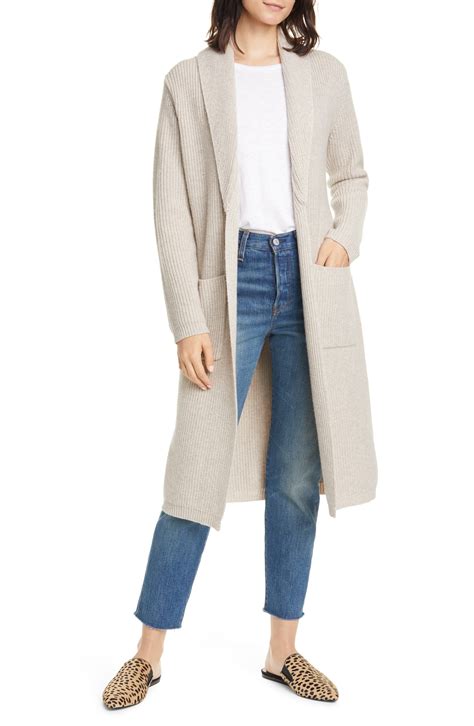 Jenni Kayne Fisherman Wool & Cashmere Tie Waist Long Cardigan Sweater ...