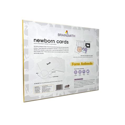 Farm Animals High-Contrast Flashcards | Black and White Infant Cards ...