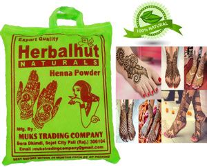 HERBALHUT NATURALS Mehendi powder Hair Colour with Natural Conditioners ...