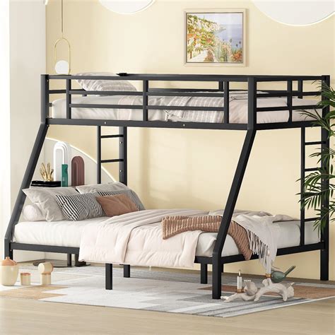 Snapklik.com : Heavy Duty Bunk Bed For Adults, Twin XL Over Queen Bunk Beds