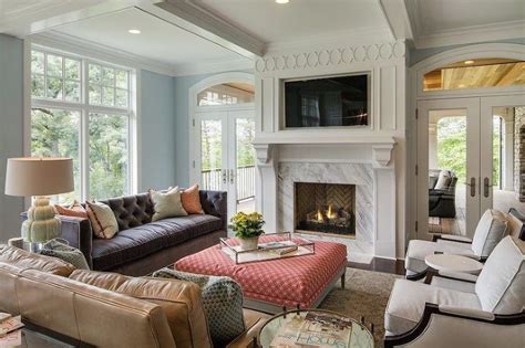 mismatched sofas living room