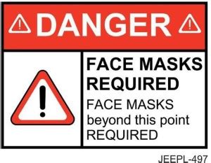 JEEPL FACE MASK REQUIRED SIGNAGE, ACP WITH VINYL ,12X18 INCHES (JE-497 ...