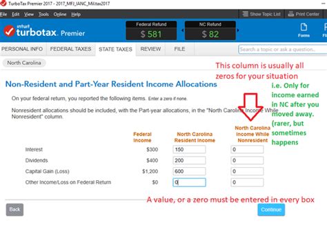 Income allocation for a part year state return