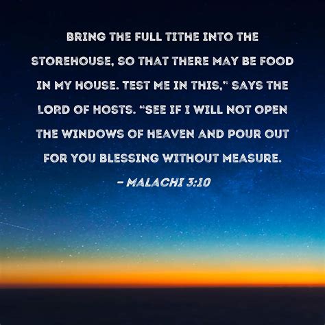 Tithes And Offering Verses