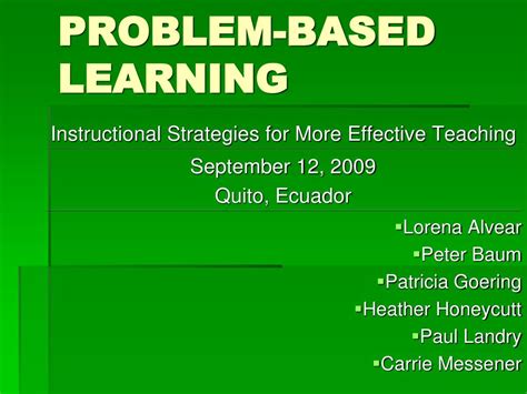 Image result for Problem Based Learning Goals