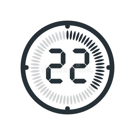 The 22 Minutes Icon Isolated on White Background, Clock and Watch ...