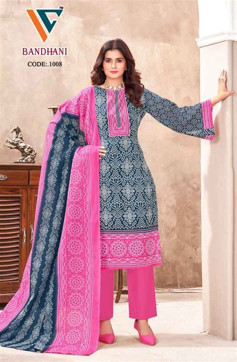 Vandana Bandhani Vol 1 Pure Cotton Dress Material Collection