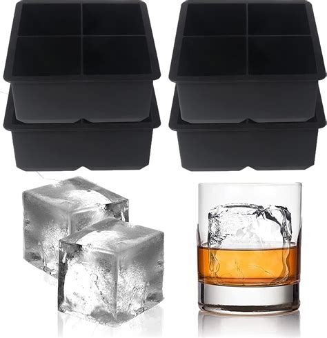 Amazon.com: Large Square Ice Cube Tray - Big Block Ice Cube 2.5 Inch ...