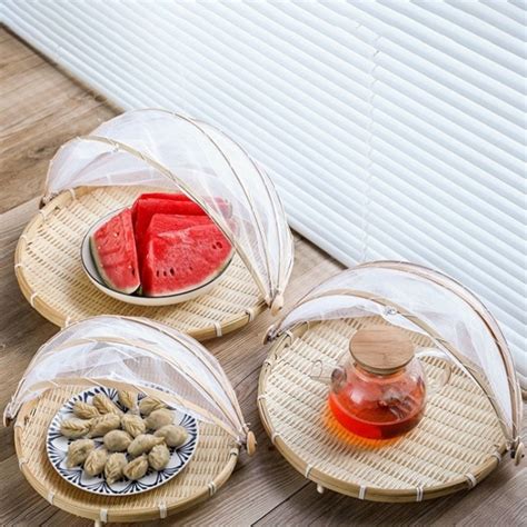 Buy D-GROEE Food Serving Tent Basket - Hand-Woven Bamboo-Serving-Basket ...