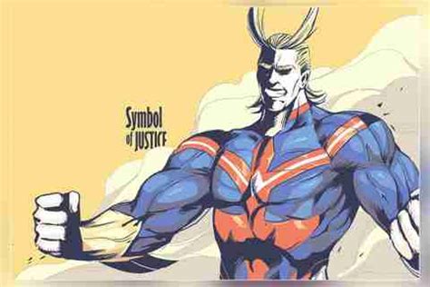 Boku No Hero Academia All Might Anime Boys Matte Finish Poster Paper ...
