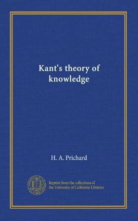 Kant's theory of knowledge : Amazon.in: Books