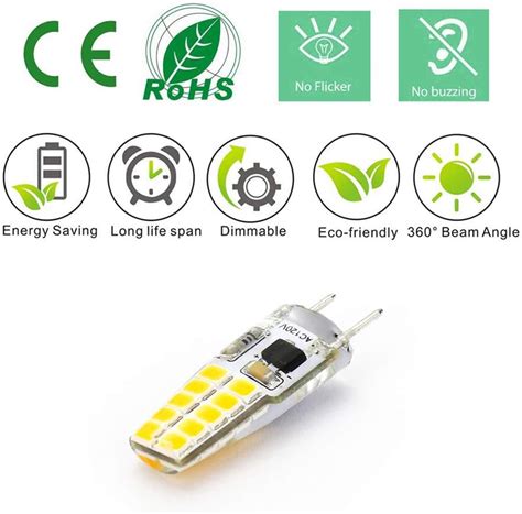 Buy Gaormii G8 Bulb Mini T4 JCD Type 120V Daylight White 3W Equivalent ...