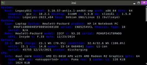 System Information 的图像结果
