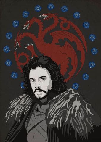 Art From Game Of Thrones - Jon Snow - Large Art Prints by Hamid Raza ...
