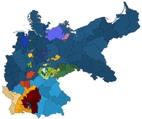 An administrative map of the German Empire I made : r/mapmaking